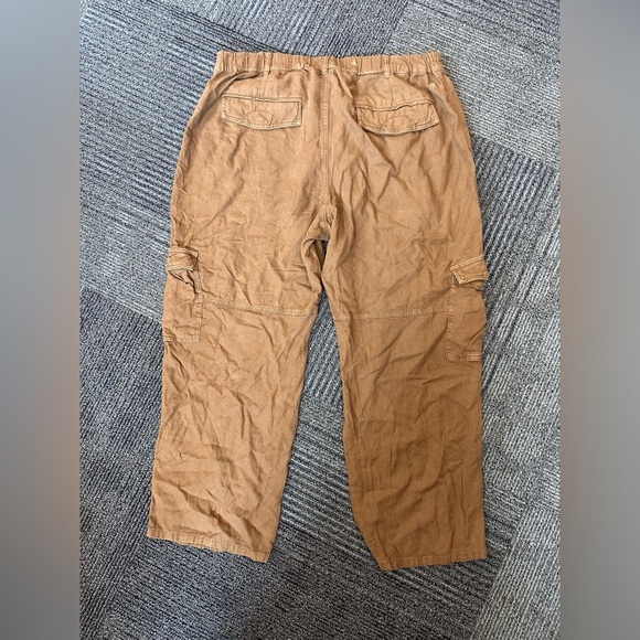 Pilcro Brown Cargo Pants, linen/viscose blend. Size XL. - Picture 2 of 4